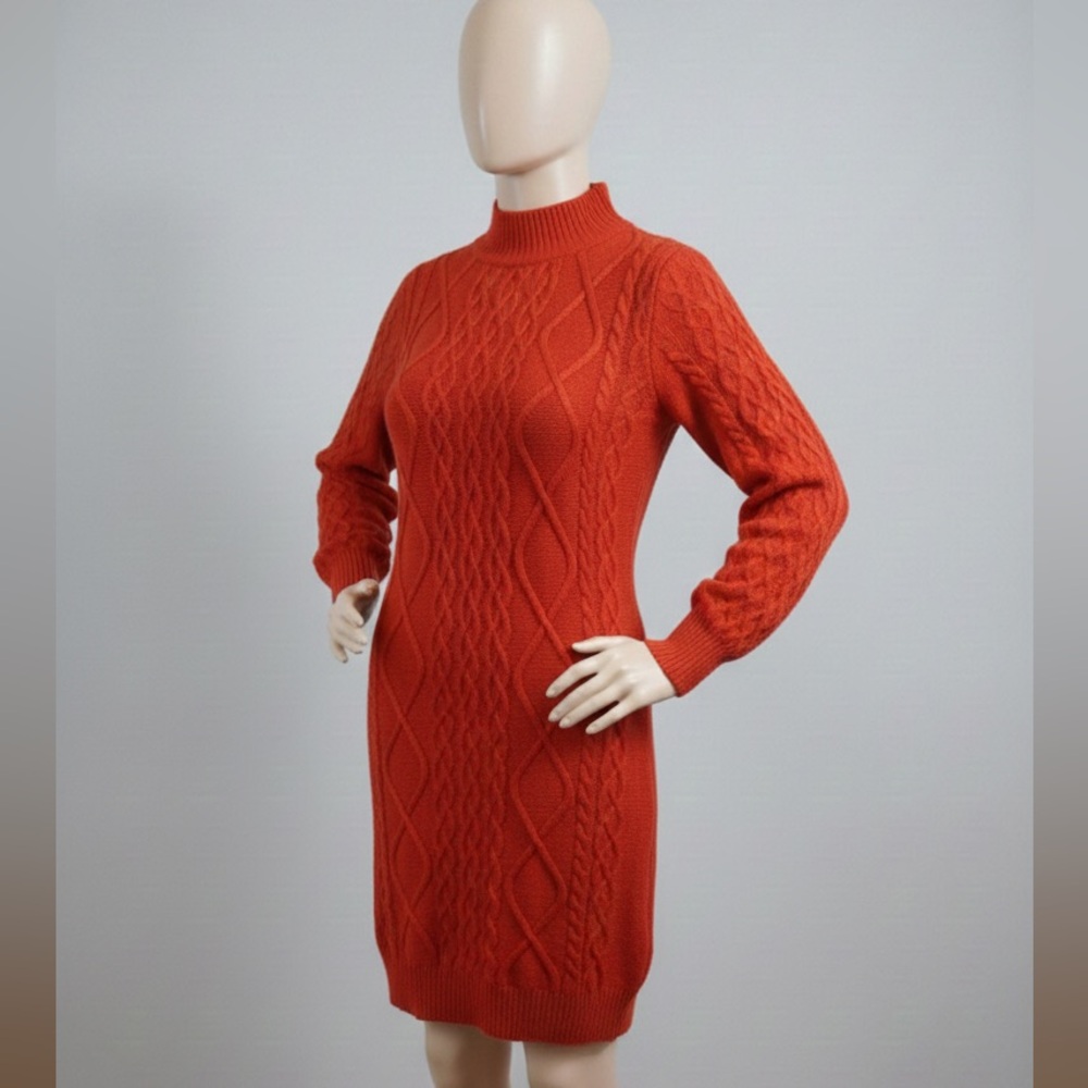 Almost Famous Cable Knit Sweater Dress – XL (New)